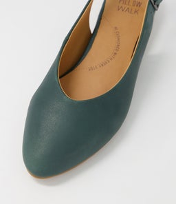 LISA W ZR DK EMERALD LEATHER