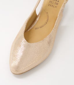 LISA W ZR ROSE GOLD STINGRAY LEATHER