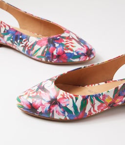 LISA W ZR WHITE&BRIGHT FLOWER LEATHER