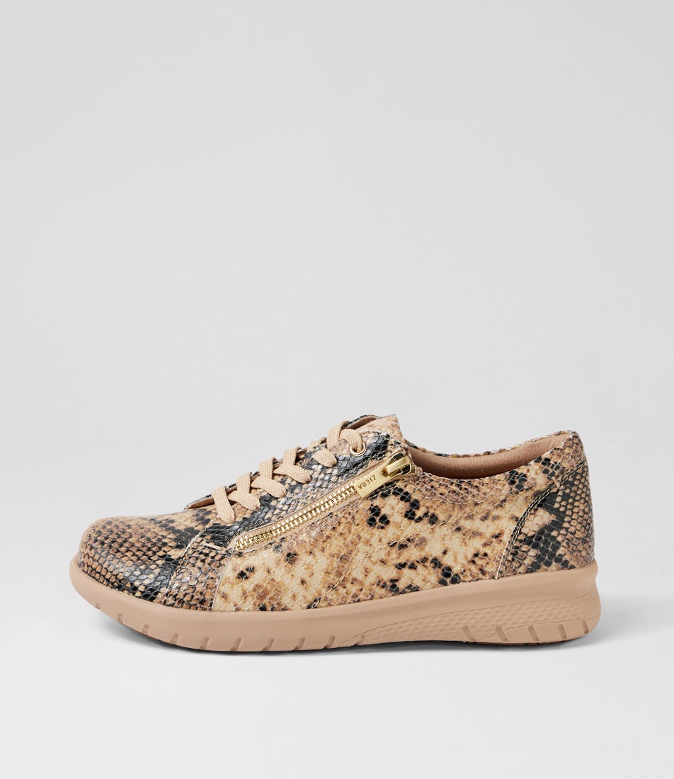 Solar Xf Black Caramel Snake Leather Sneakers