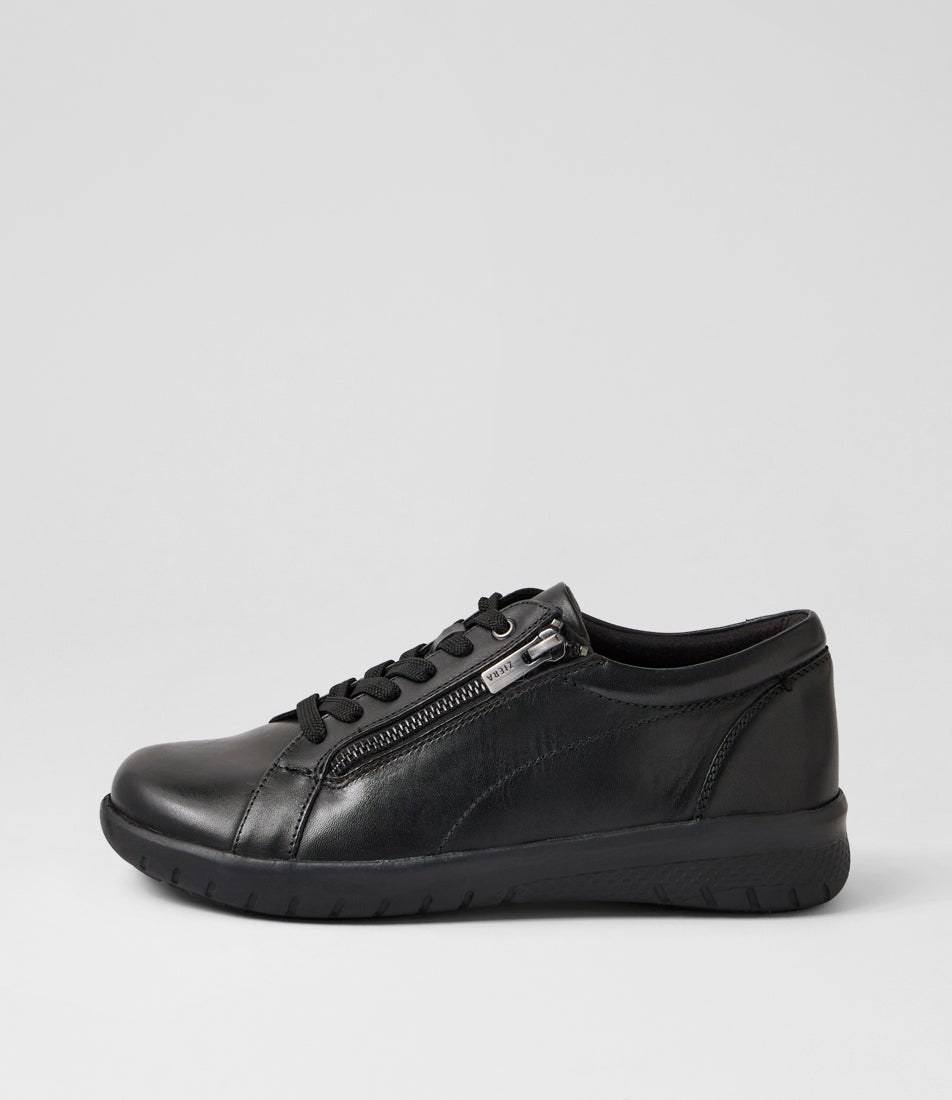 Solar Xf Black Leather Sneakers