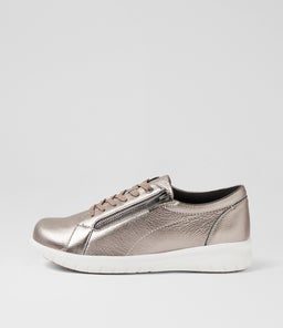 Solar Xf Pewter Tumble Leather Sneakers Solar Xf Pewter Tumble Leather Sneakers