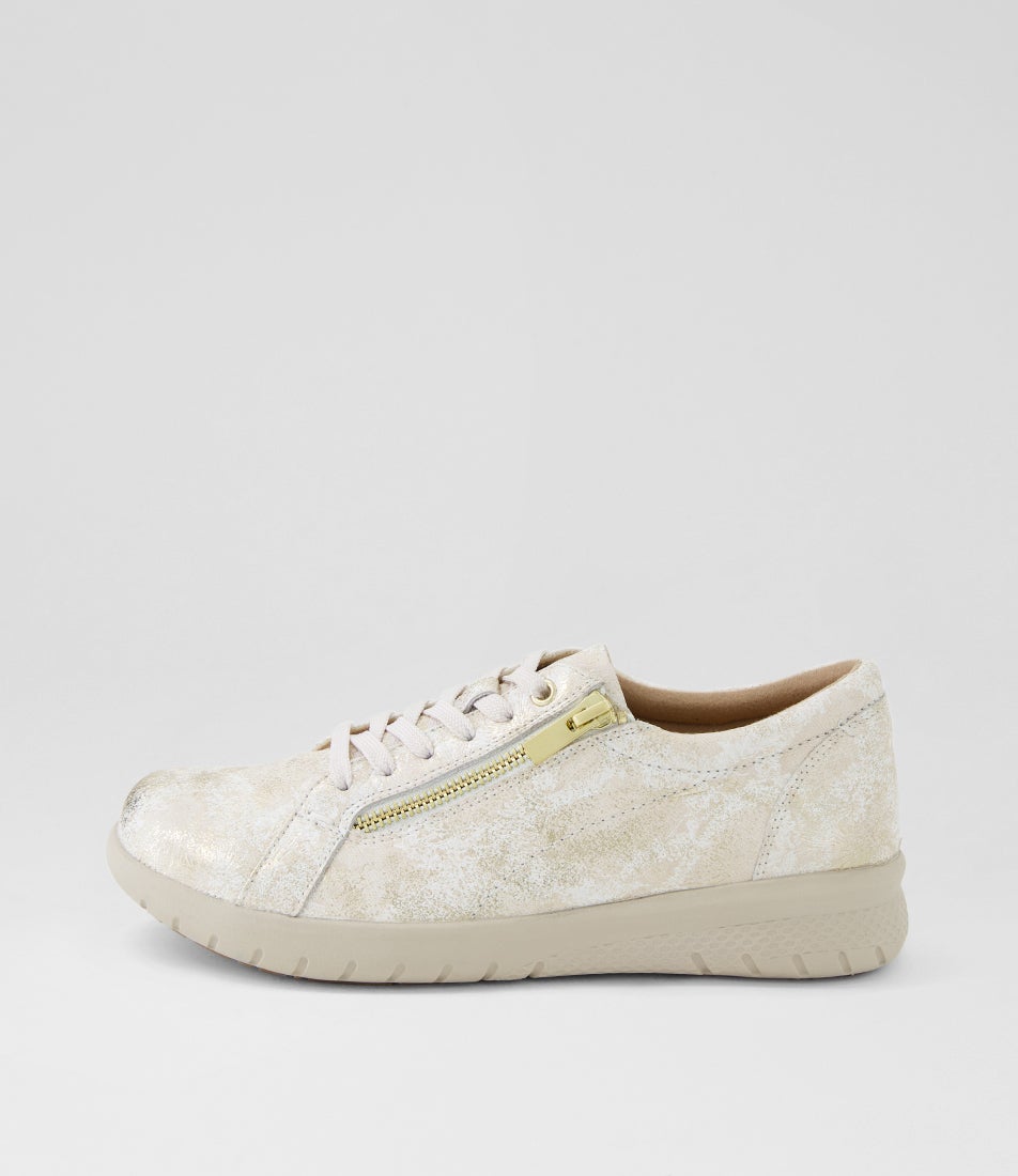 Solar Xf Ivory Fireworks Leather Sneakers