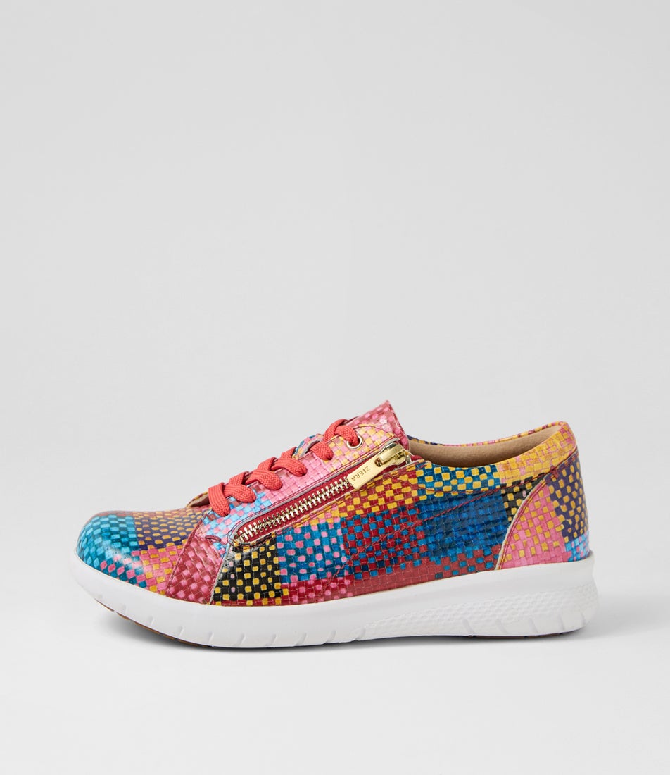 Solar Xf Bright Check Multi Leather Sneakers