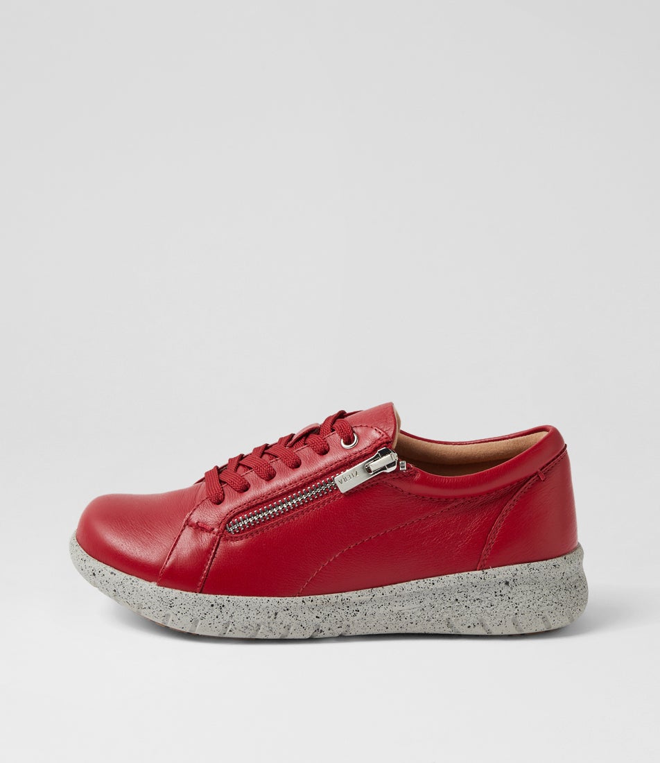 Solar Xf Dark Red Leather Sneakers