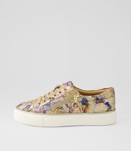PAMELA XF ZR GOLD VINTAGE FLORAL LEATHER
