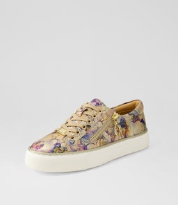 PAMELA XF ZR GOLD VINTAGE FLORAL LEATHER