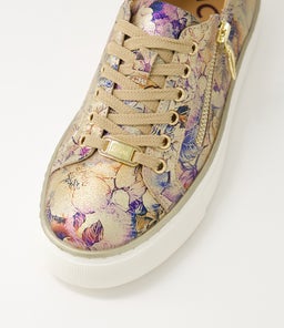 PAMELA XF ZR GOLD VINTAGE FLORAL LEATHER