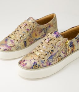 PAMELA XF ZR GOLD VINTAGE FLORAL LEATHER