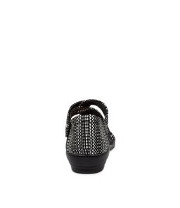 DOXIE W ZR BLACK&WHITE LEATHER