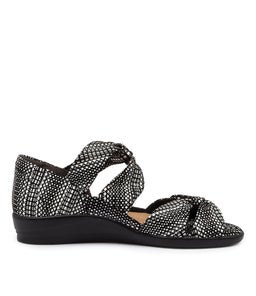 DOXIE W ZR BLACK&WHITE LEATHER