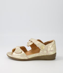 DOXIE W ZR OLD GOLD SATIN METAL LEATHER
