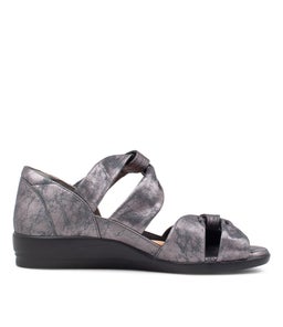 DOXIE W ZR PEWTER SATIN METAL LEATHER