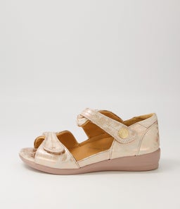 DOXIE W ZR ROSE GOLD SATIN METAL LEATHER
