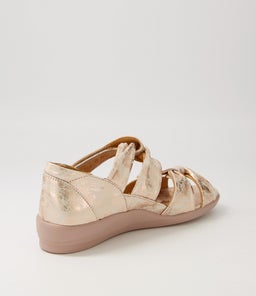 DOXIE W ZR ROSE GOLD SATIN METAL LEATHER