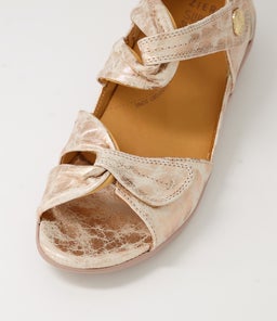 DOXIE W ZR ROSE GOLD SATIN METAL LEATHER