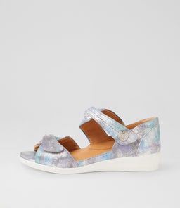 Doxie W Silver Multi Leather Sandals Doxie W Silver Multi Leather Sandals