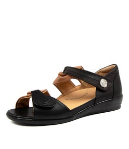 DOXIE W ZR TAN BLACK LEATHER