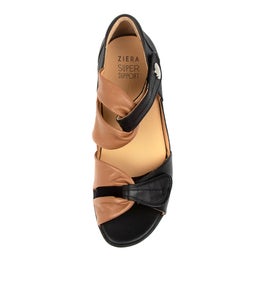 DOXIE W ZR TAN BLACK LEATHER