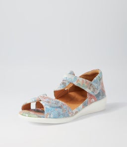 DOXIE W ZR WHITE FLORAL LEATHER