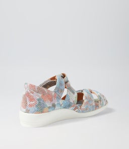 DOXIE W ZR WHITE FLORAL LEATHER