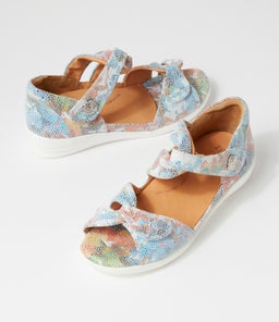 DOXIE W ZR WHITE FLORAL LEATHER