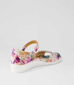 DUSTY W ZR PANSY FLORAL LEATHER
