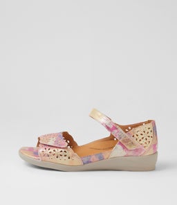 Dusty W New Pink Multi Leather Sandals Dusty W New Pink Multi Leather Sandals