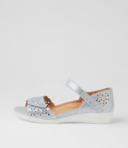 Dusty W Silver Mix Leather Sandals Dusty W Silver Mix Leather Sandals