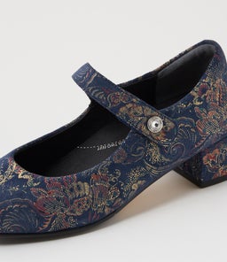 KITTY W ZR NAVY ROYAL PRINT SUEDE
