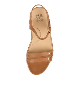 BREEZE W ZR DK TAN LEATHER