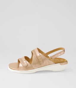 BIZZY W ZR ROSE GOLD ROSE GOLD SCRATCH CUT LEATHER LEATHER
