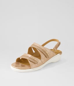 BIZZY W ZR ROSE GOLD ROSE GOLD SCRATCH CUT LEATHER LEATHER