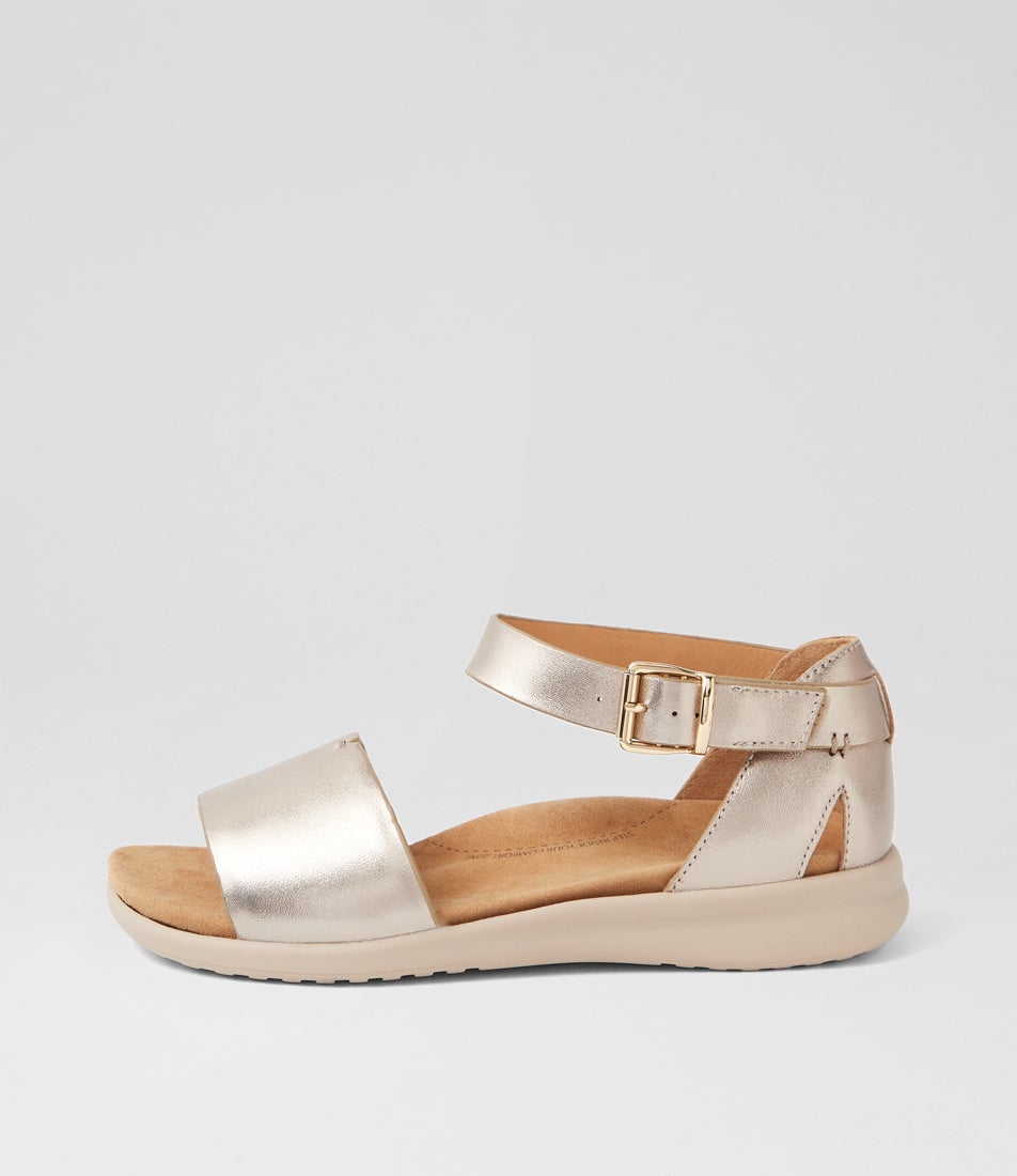 Beverly Xw Champagne Almond Leather Sandals