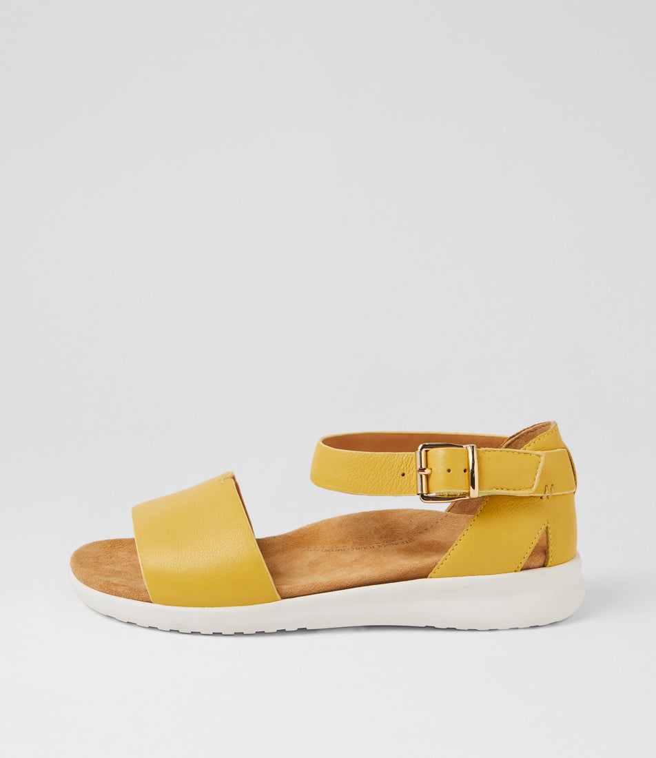 Beverly Xw Yellow White Leather Sandals Beverly Xw Yellow White Leather Sandals
