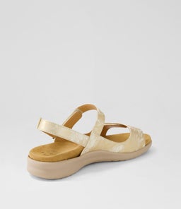 BENJI XW ZR SMUDGE METAL ALMOND SOLE LEATHER