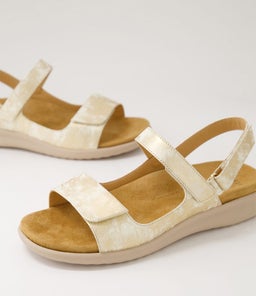 BENJI XW ZR SMUDGE METAL ALMOND SOLE LEATHER