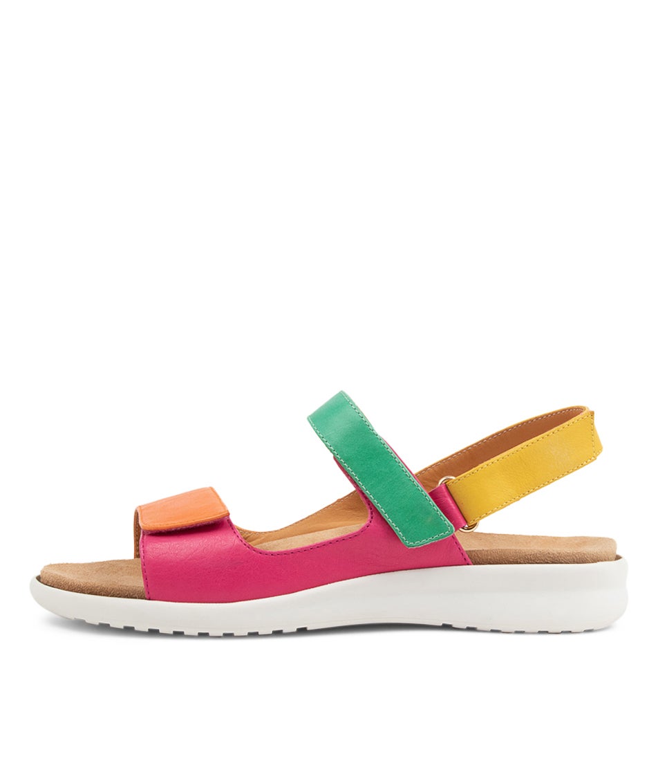Benji Xw Bright Multi Leather Sandals Benji Xw Bright Multi Leather Sandals