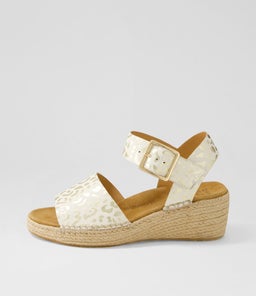 KRAIG XF ZR BEIGE&GOLD LEOPARD LEATHER