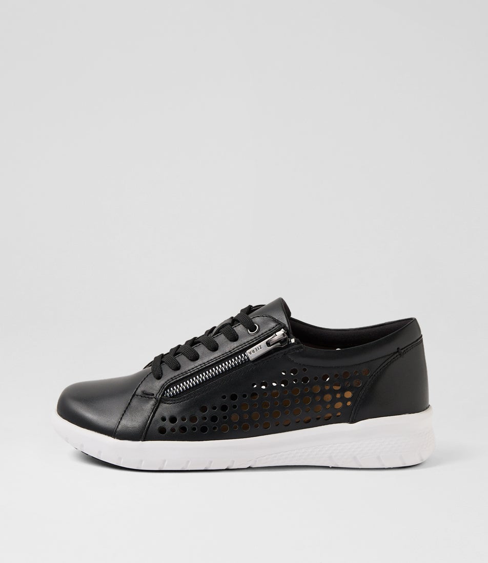 Shovo Xf Black White Leather Sneakers