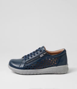 Shovo Xf Navy Leather Sneakers Shovo Xf Navy Leather Sneakers