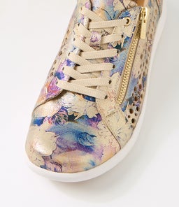 SHOVO XF ZR GOLD VINTAGE FLORAL LEATHER