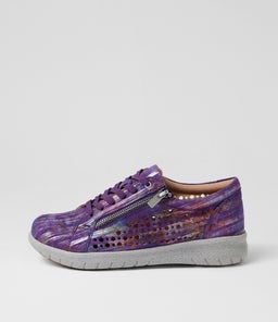 Shovo Xf Purple Brush Leather Sneakers Shovo Xf Purple Brush Leather Sneakers
