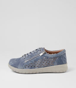 SHOVO XF ZR BLUE DISTRESS DENIM LEATHER