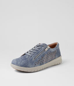 SHOVO XF ZR BLUE DISTRESS DENIM LEATHER