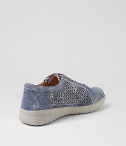 SHOVO XF ZR BLUE DISTRESS DENIM LEATHER