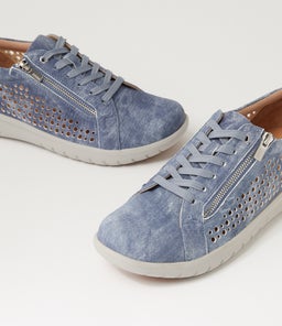 SHOVO XF ZR BLUE DISTRESS DENIM LEATHER