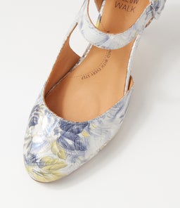 TIMON XW ZR NAVY&SILVER FLORAL LEATHER