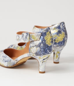 TIMON XW ZR NAVY&SILVER FLORAL LEATHER