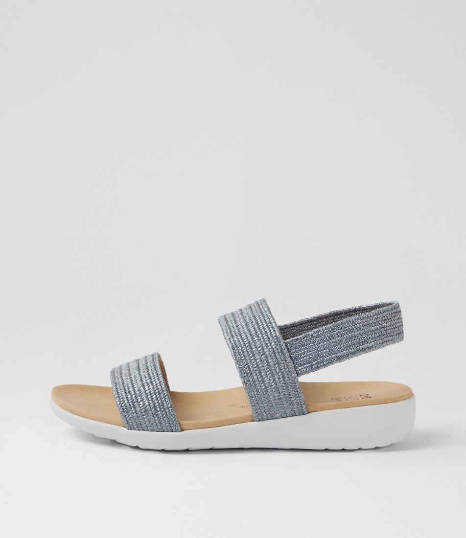 Usaid W Light Denim Weave Elastic Sandals Usaid W Light Denim Weave Elastic Sandals